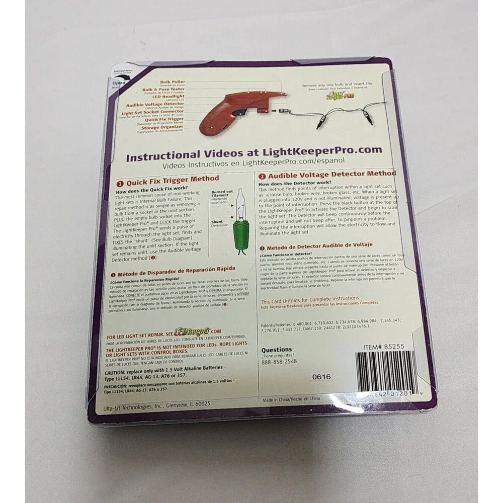 Light Keeper Pro Incandescent Light Repair Tool w/ Voltage Detector & Spare Bulb